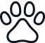 A paw with 1 sections filled