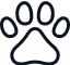 A paw with 2 sections filled