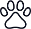 A paw with 3 sections filled